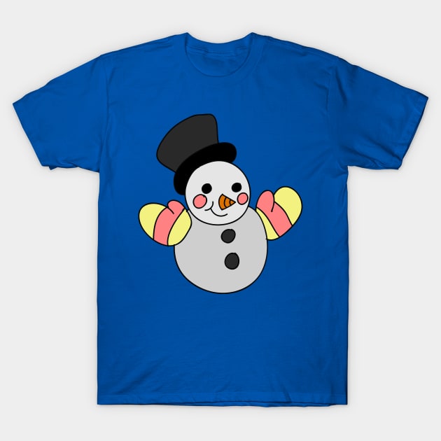 Cute Snowman T-Shirt by saradaboru